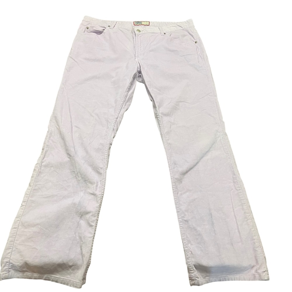 Vintage Old Navy Purple Corduroy Pants Women 16 Mid Rise Stretch Flare Leg Jeans